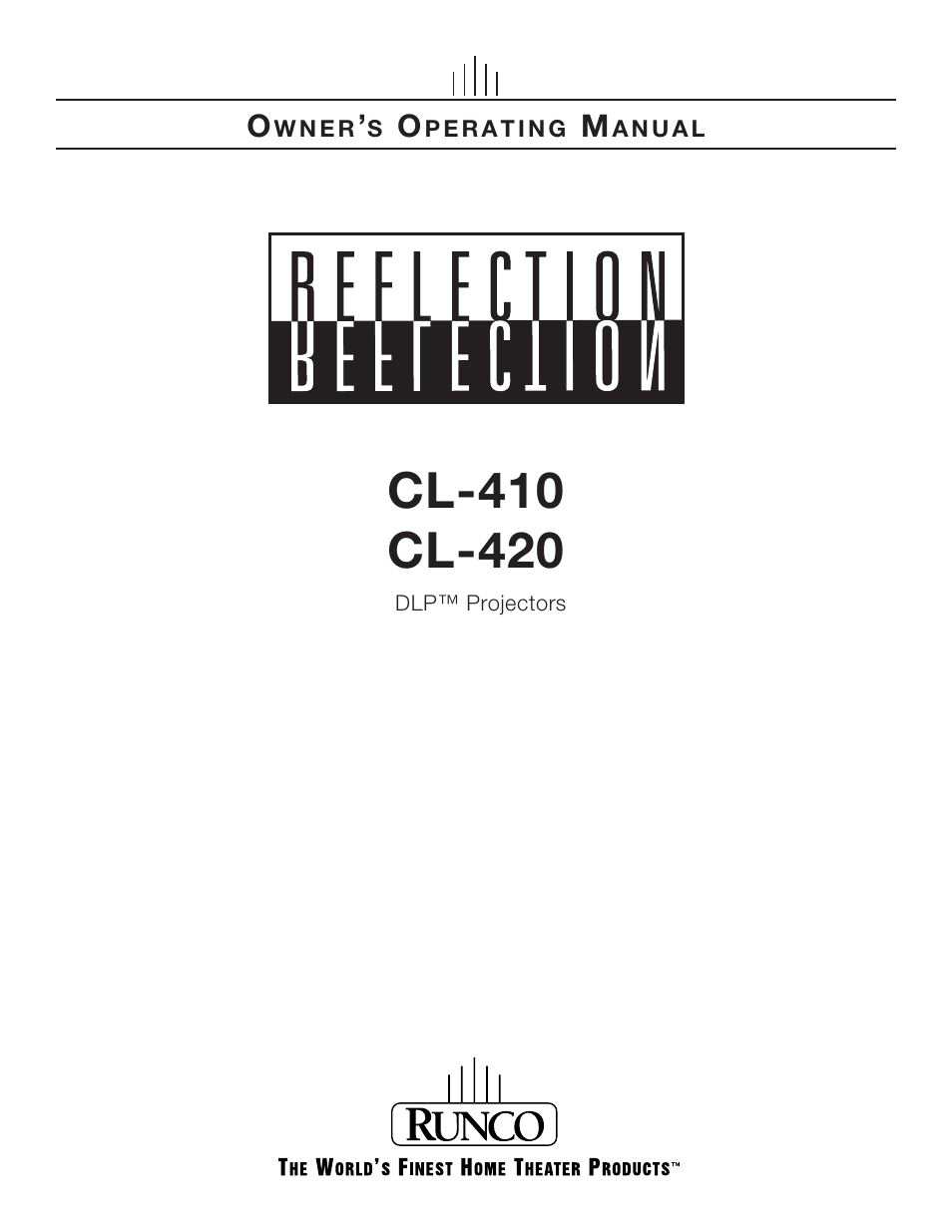 Runco Reflection User Manual | 72 pages
