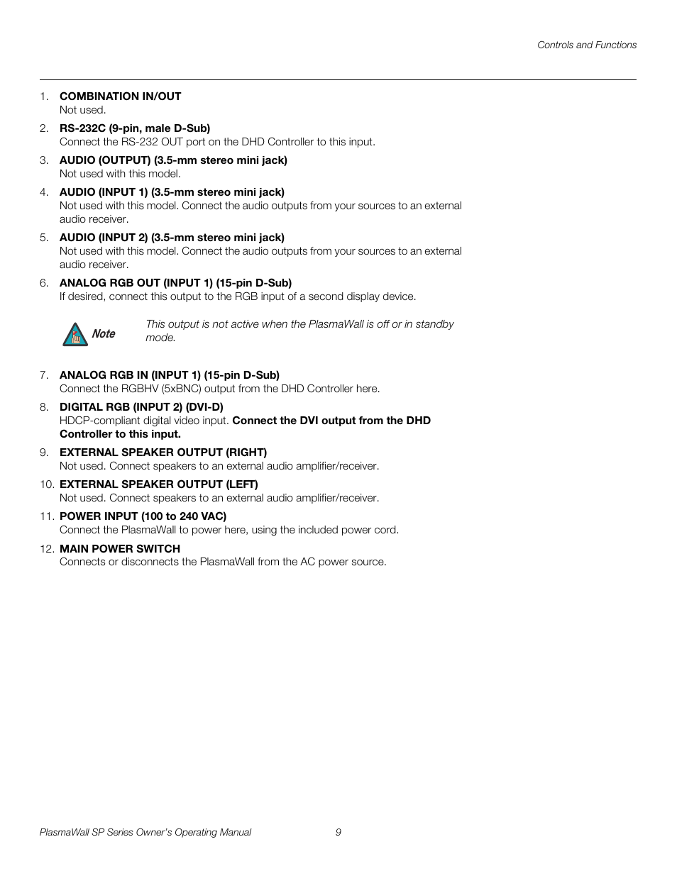 Pre l iminar y | Runco PLASMAWALL SP-60DHD / SP-60DHDXA User Manual | Page 19 / 82