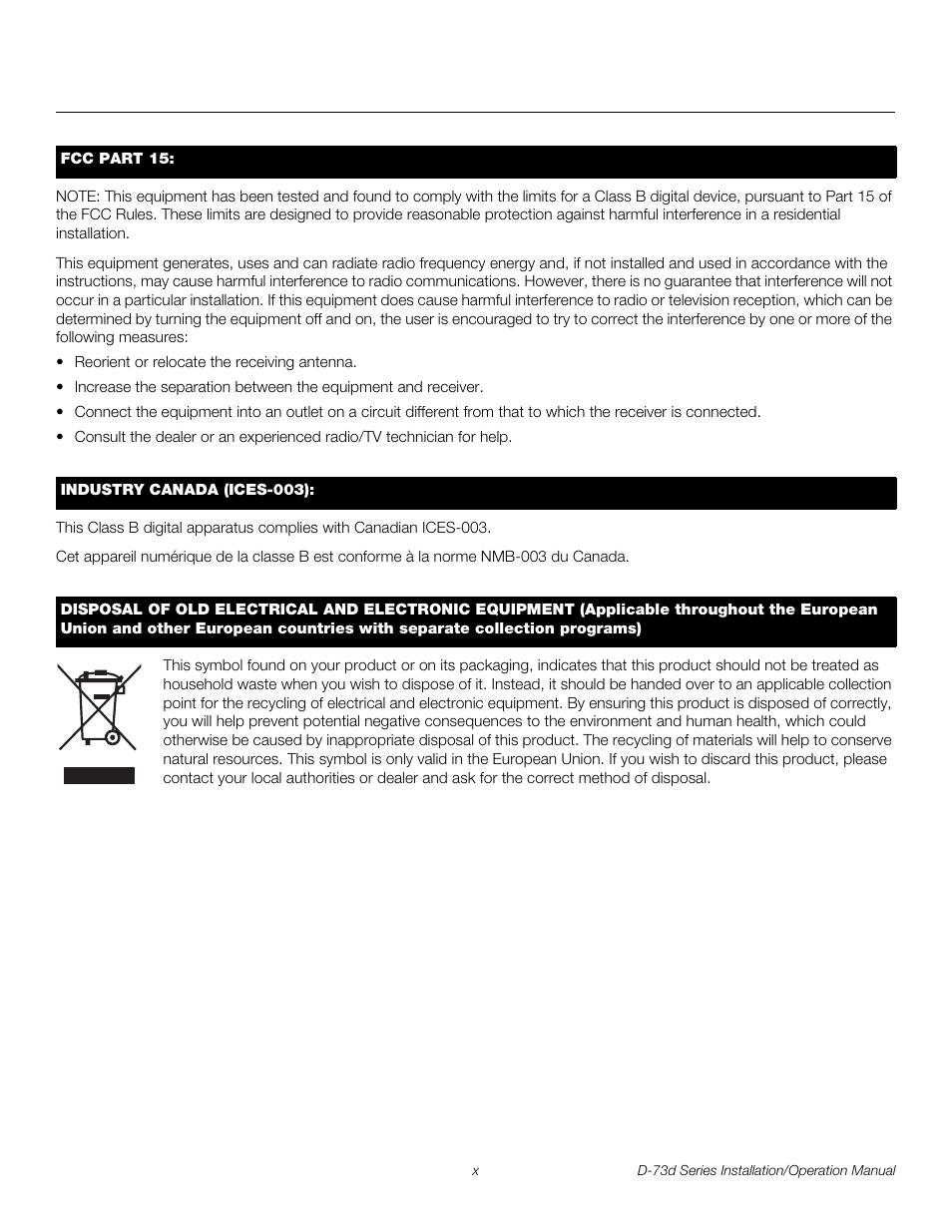 Pre l iminar y | Runco 3DIMENSION D-73D User Manual | Page 10 / 142