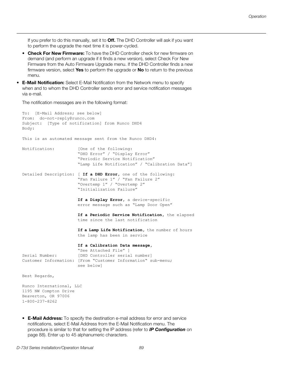 Pre l iminar y | Runco 3DIMENSION D-73D User Manual | Page 105 / 142