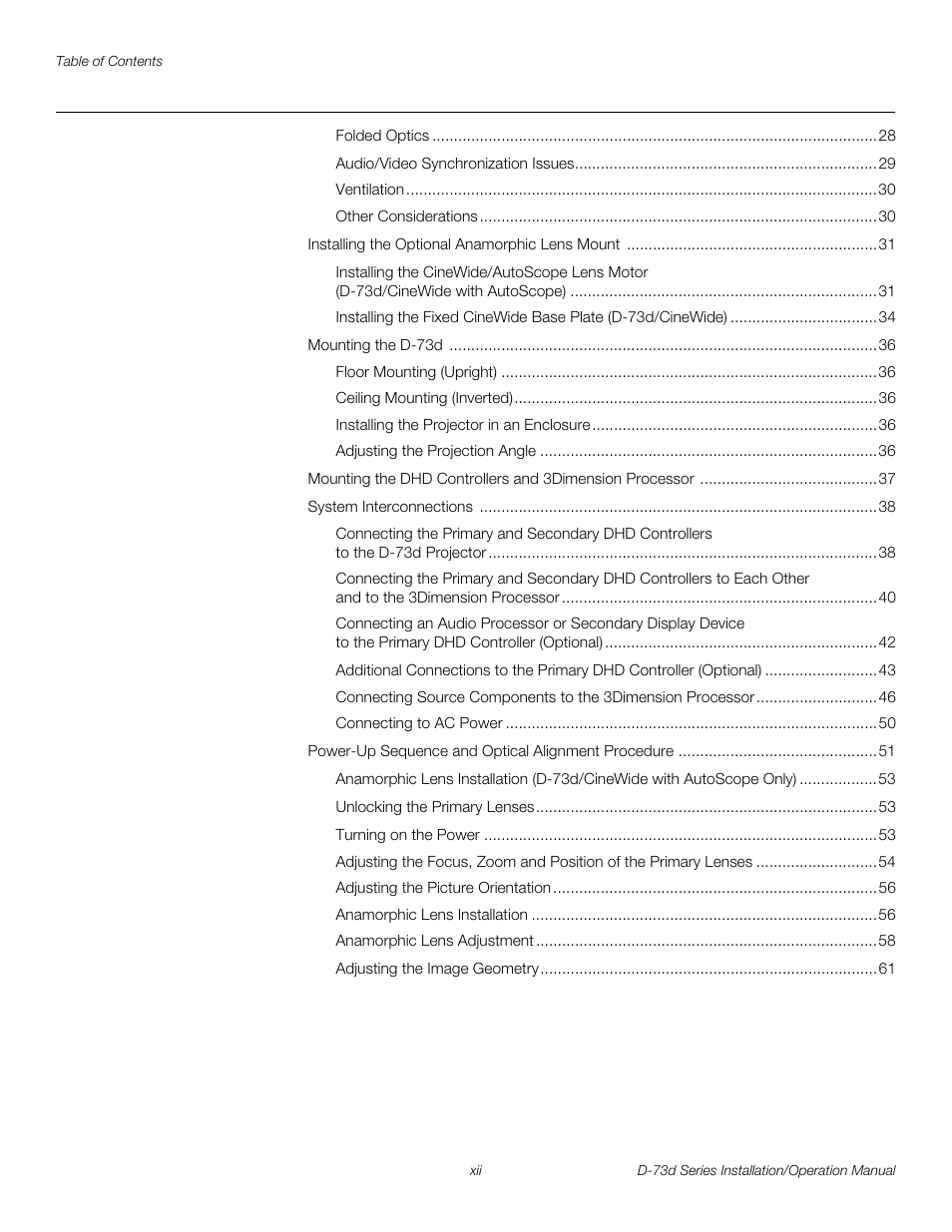 Pre l iminar y | Runco 3DIMENSION D-73D User Manual | Page 12 / 142