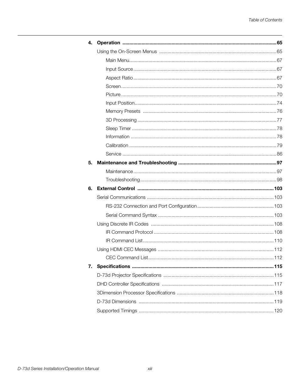 Pre l iminar y | Runco 3DIMENSION D-73D User Manual | Page 13 / 142