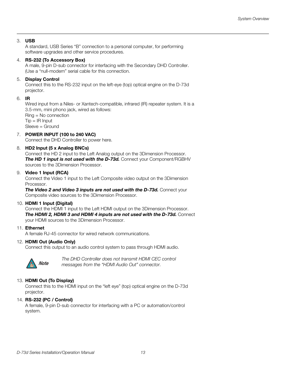 Pre l iminar y | Runco 3DIMENSION D-73D User Manual | Page 29 / 142