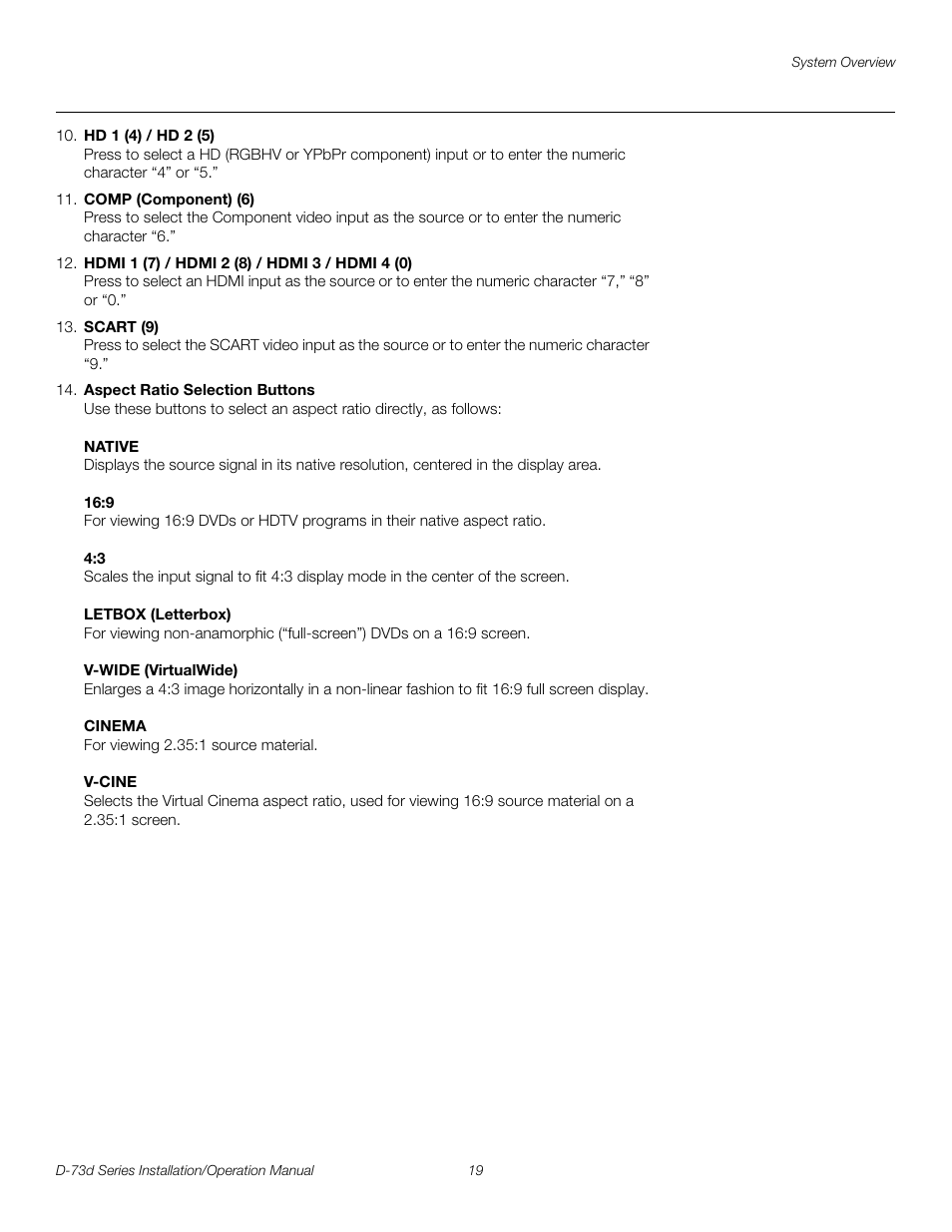 Pre l iminar y | Runco 3DIMENSION D-73D User Manual | Page 35 / 142