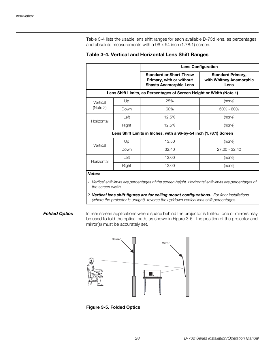 Folded optics, Figure 3-5 . folded optics, 5. folded optics | Pre l iminar y | Runco 3DIMENSION D-73D User Manual | Page 44 / 142