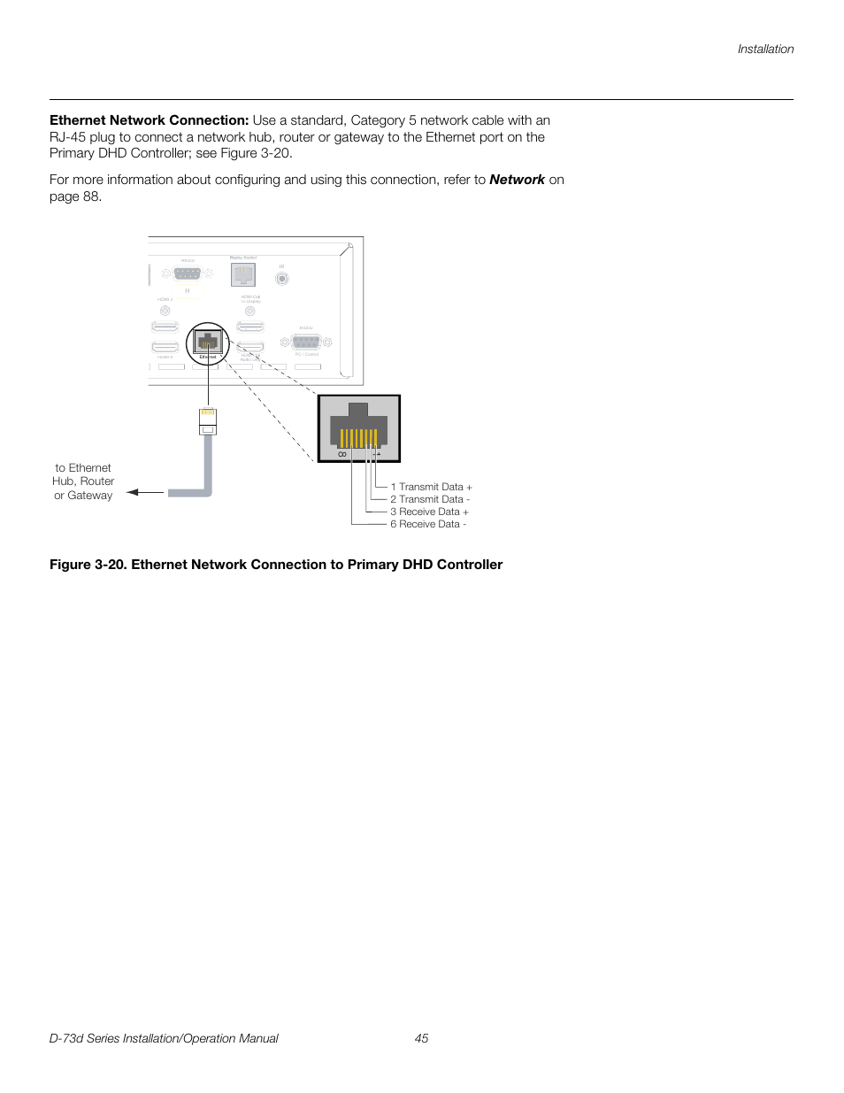 Ethernet network connection, Pre l iminar y | Runco 3DIMENSION D-73D User Manual | Page 61 / 142