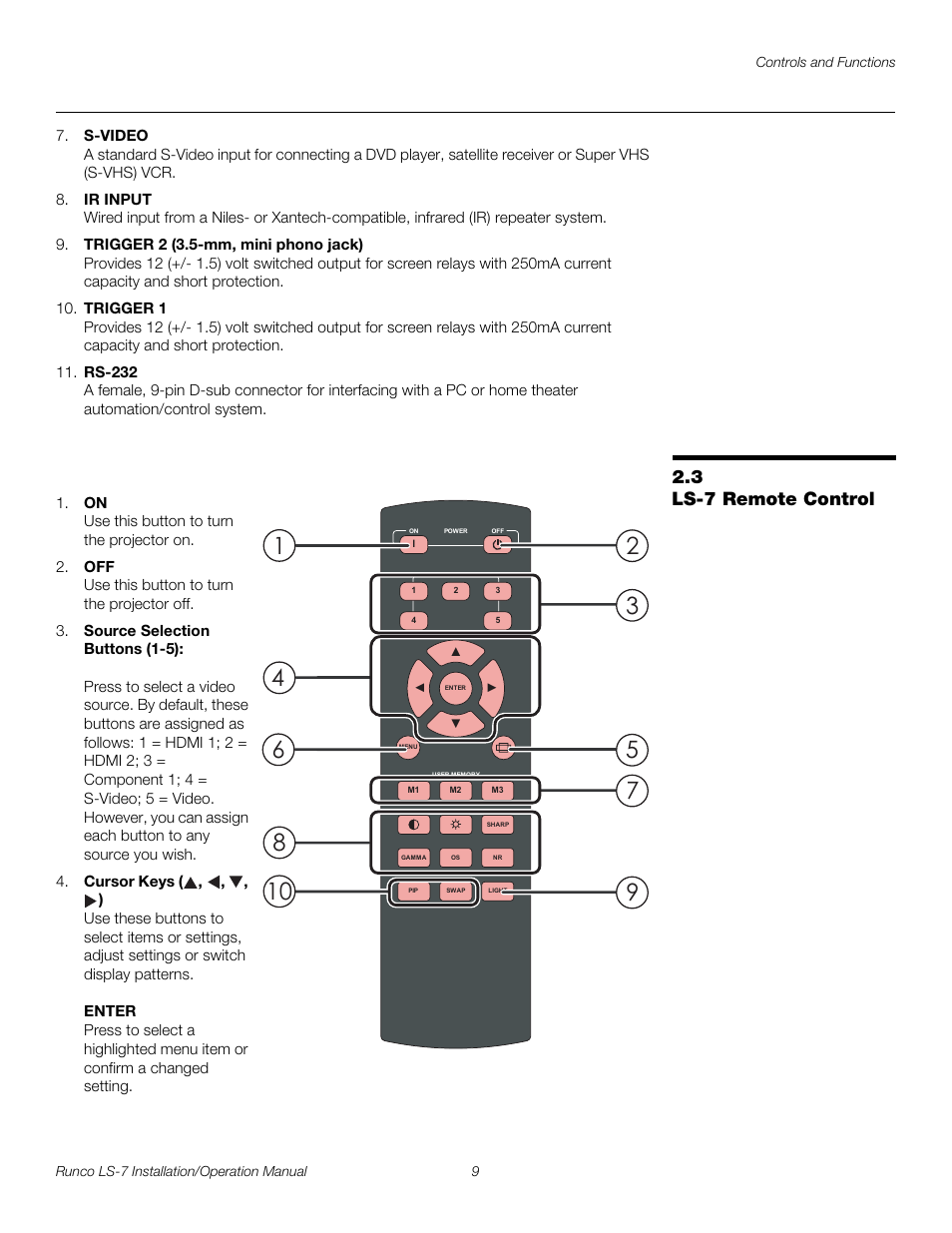 3 ls-7 remote control, Ls-7 remote control, Pre l iminar y | Runco LIGHTSTYLE LS-7 User Manual | Page 25 / 100