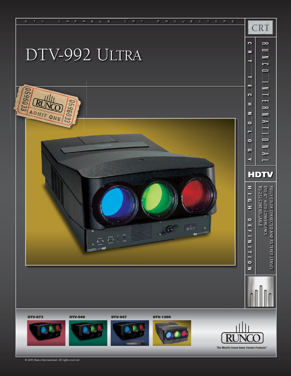 Runco DTV-992 ULTRA User Manual | 2 pages