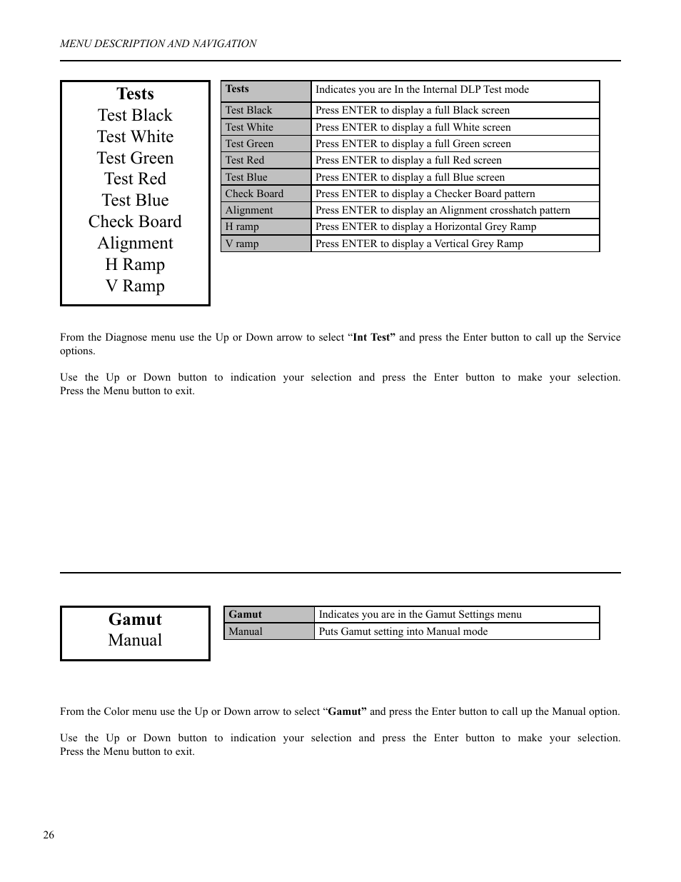 Gamut manual | Runco VX-2c User Manual | Page 27 / 36