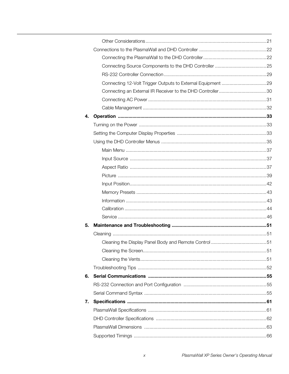 Pre l iminar y | Runco XP-50DHD User Manual | Page 10 / 82