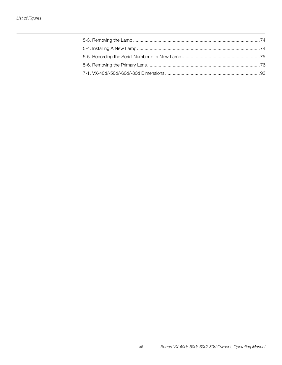 Pre l iminar y | Runco VX-60d User Manual | Page 12 / 108