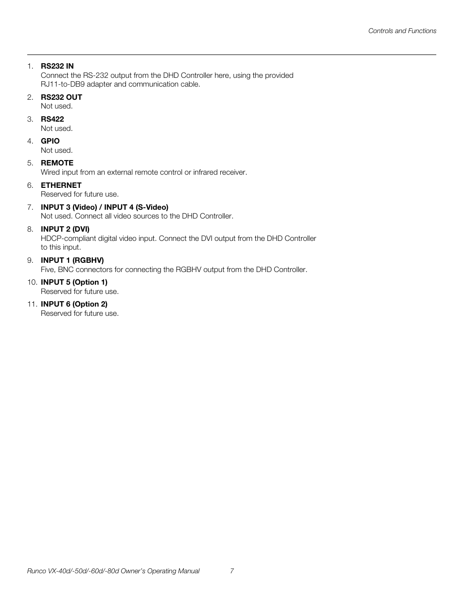 Pre l iminar y | Runco VX-60d User Manual | Page 19 / 108
