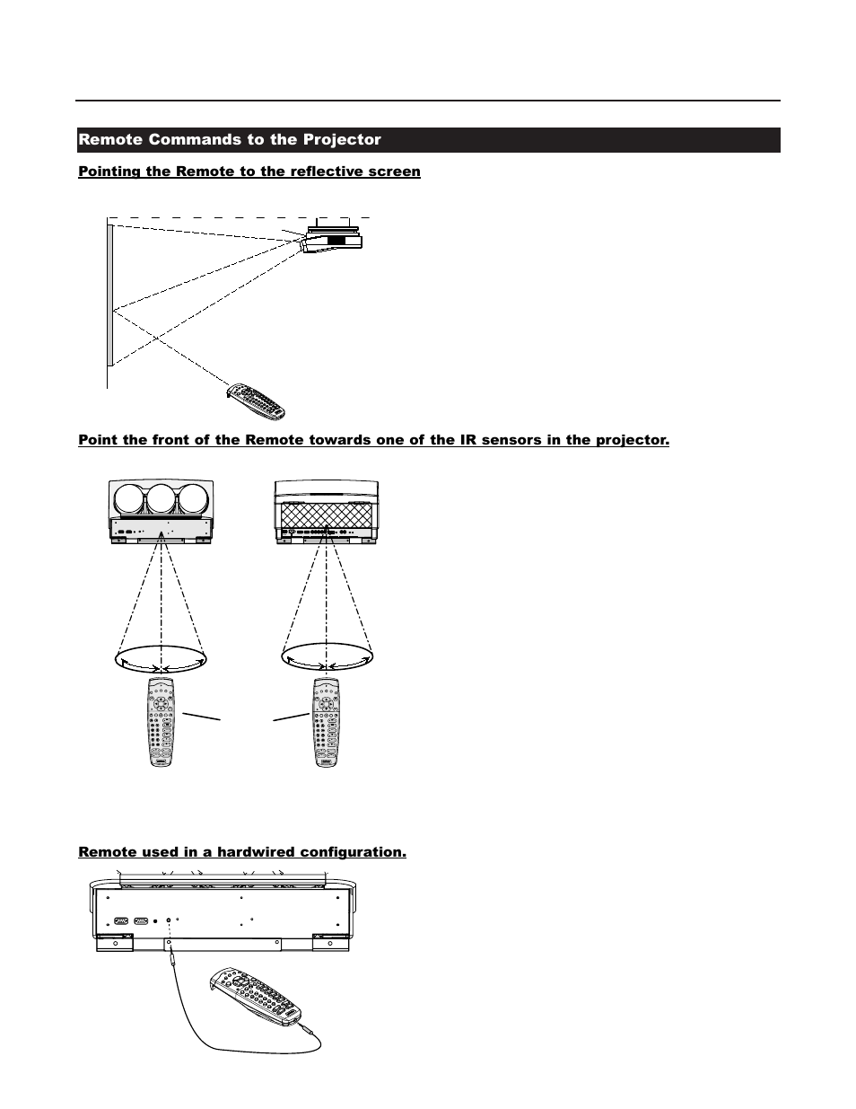 Remote commands to the projector | Runco DTV-1200 User Manual | Page 19 / 91