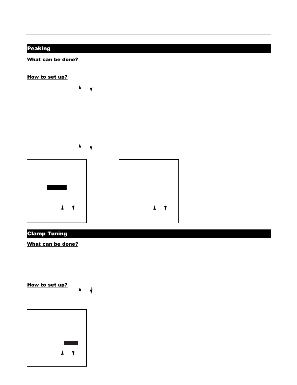 Peaking, Clamp tuning | Runco DTV-1200 User Manual | Page 39 / 91