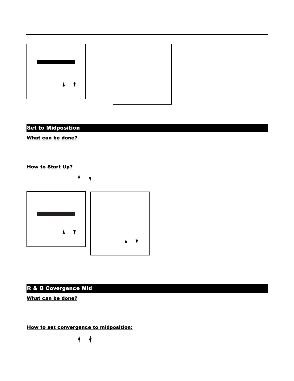 Set to midposition, R & b covergence mid | Runco DTV-1200 User Manual | Page 65 / 91