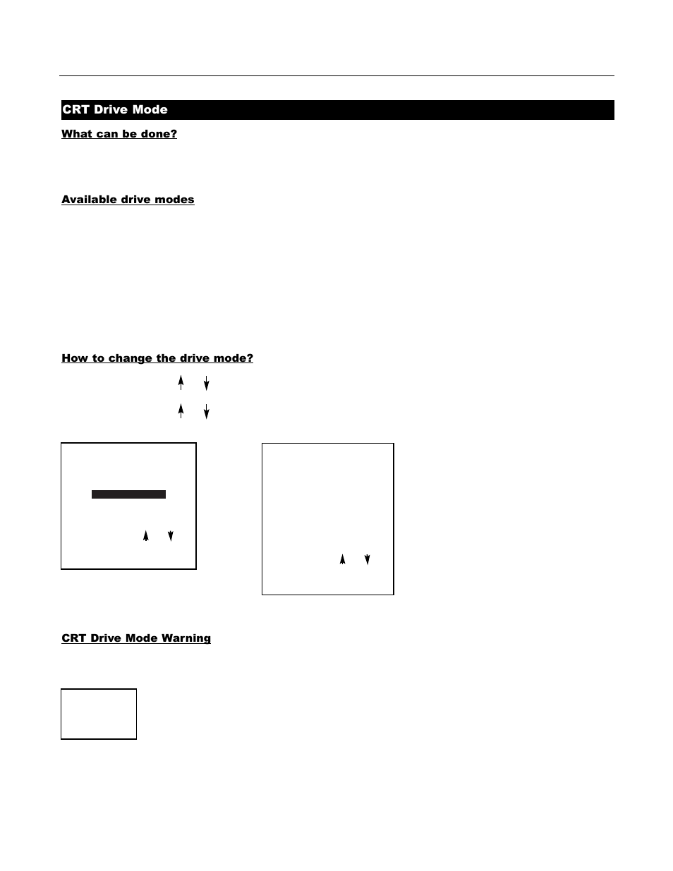 Crt drive mode | Runco DTV-1200 User Manual | Page 75 / 91