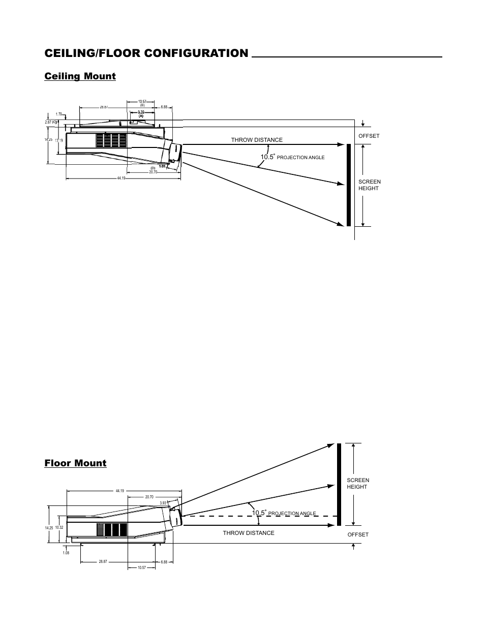 Ceiling/floor configuration | Runco DTV-1200 User Manual | Page 87 / 91