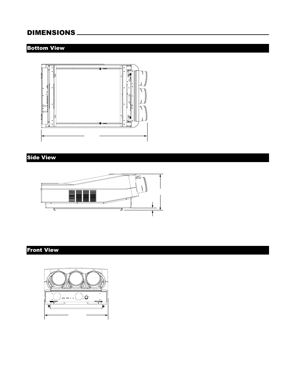 Dimensions | Runco DTV-1200 User Manual | Page 88 / 91