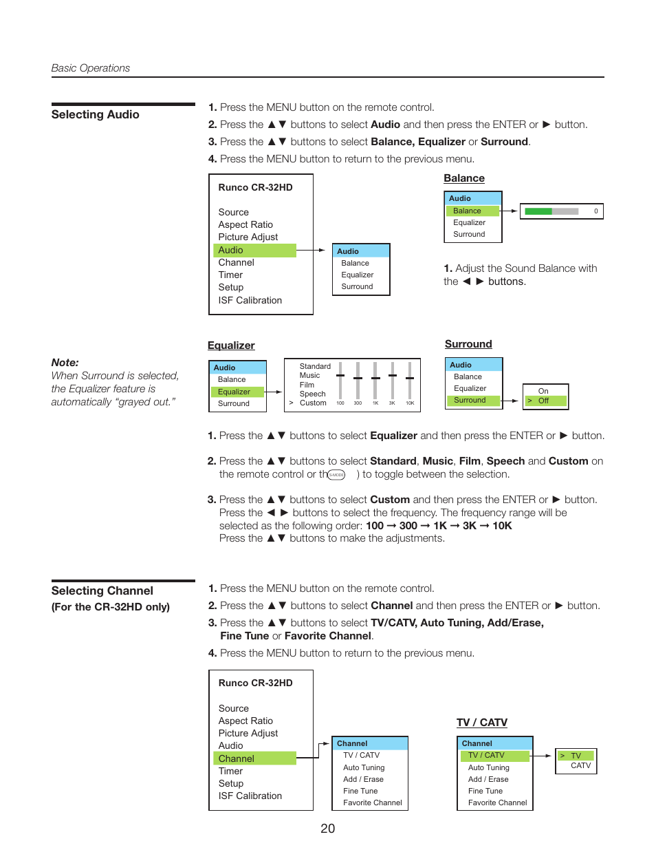 Runco CR-32HD User Manual | Page 20 / 41