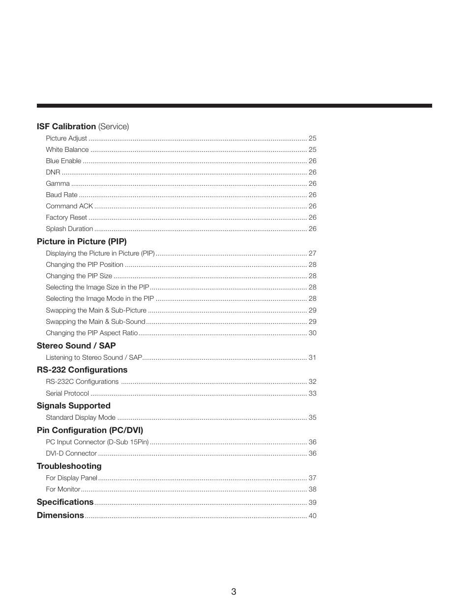 Runco CR-32HD User Manual | Page 3 / 41