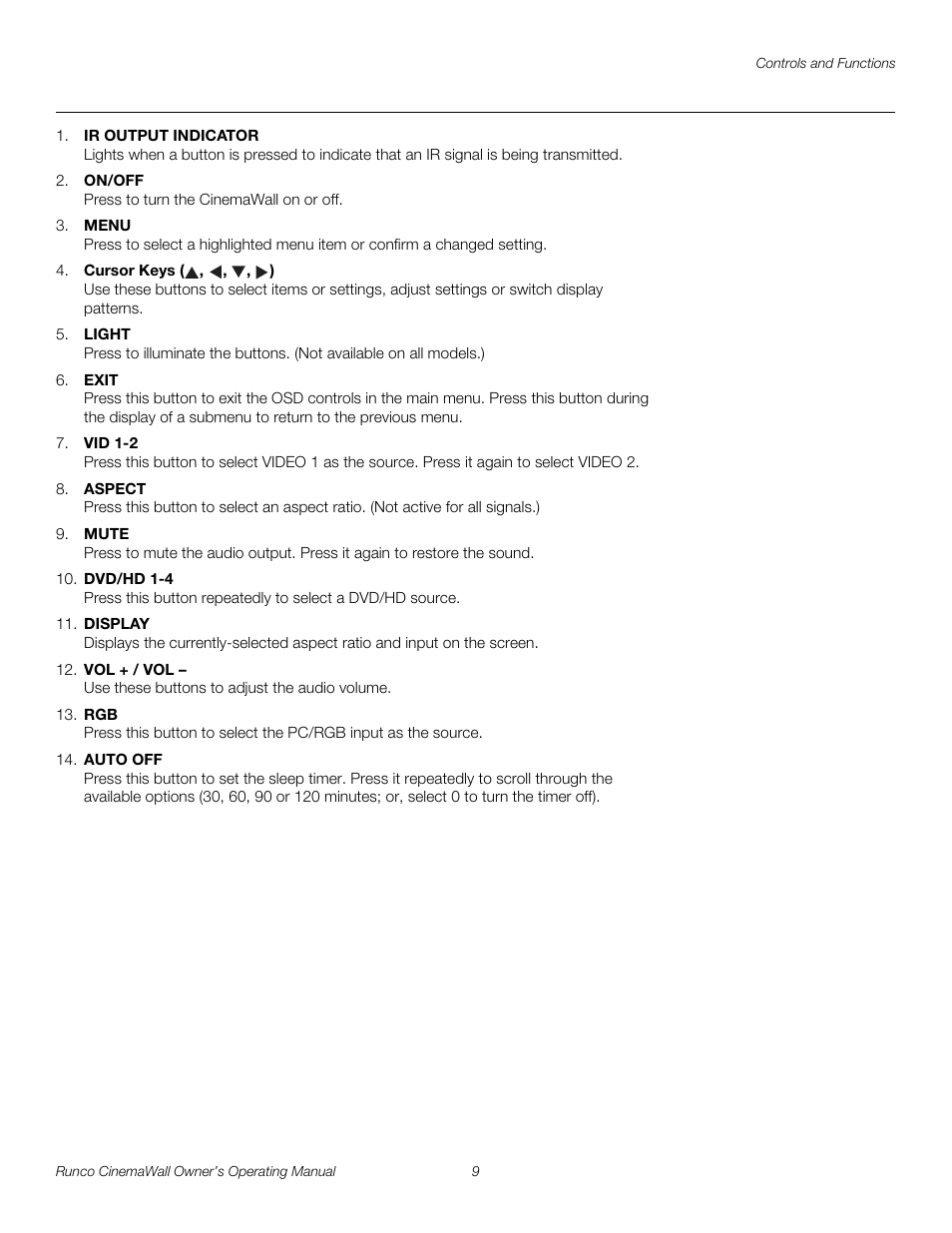 Pre l iminar y | Runco CW-42HD User Manual | Page 19 / 66