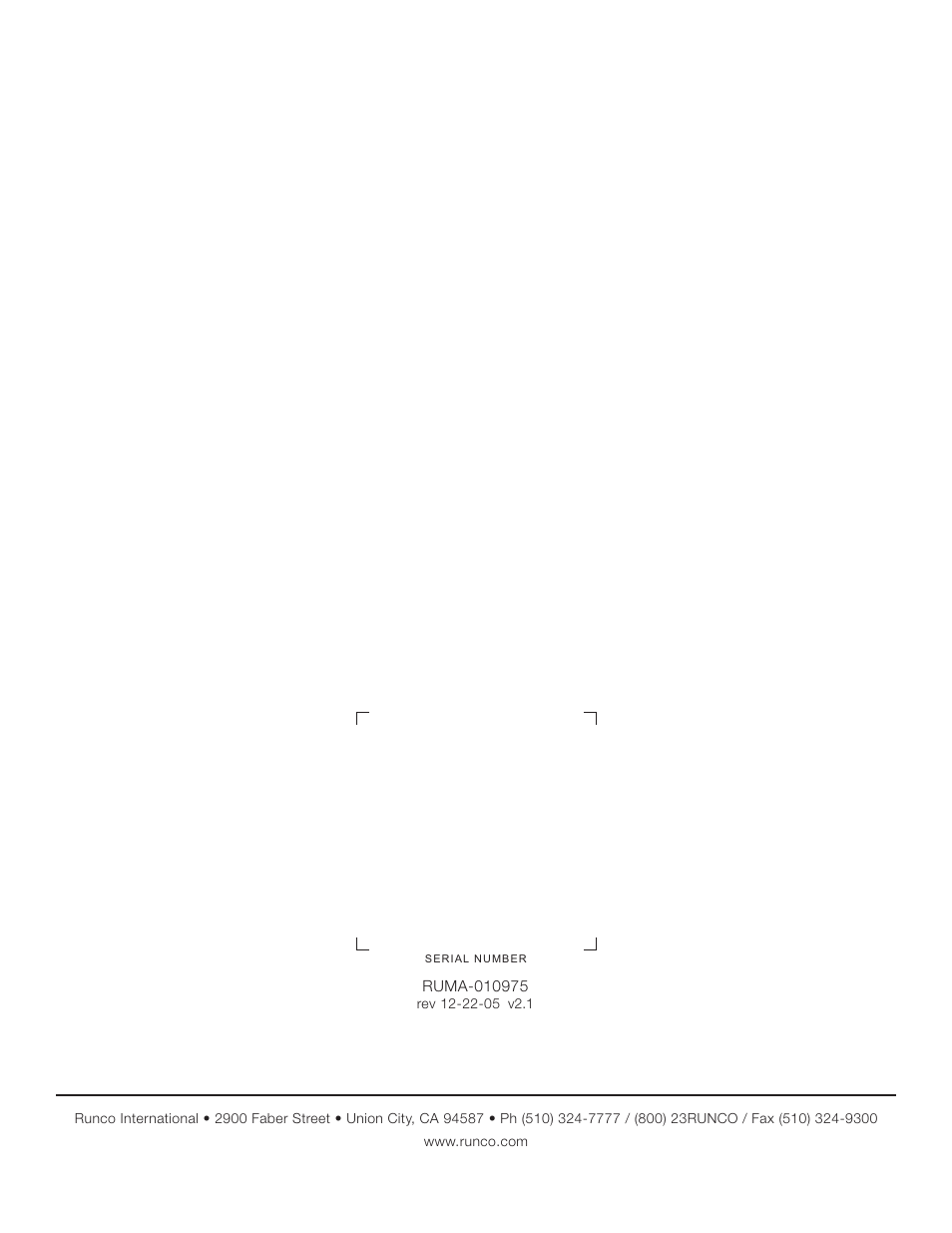 Runco CW-42HD User Manual | Page 66 / 66