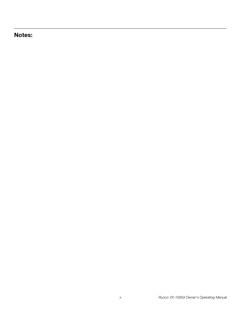 Pre l iminar y | Runco VX-1000d User Manual | Page 10 / 76