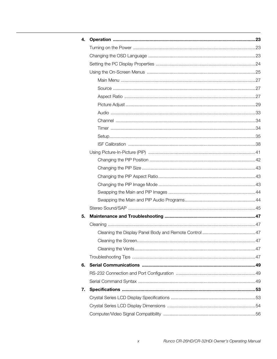 Pre l iminar y | Runco High-Definition User Manual | Page 10 / 70