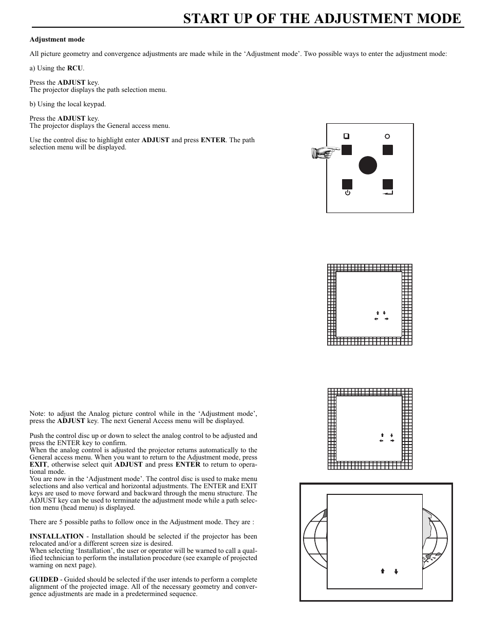 Start up of the adjustment mode | Runco DTV-940/943 User Manual | Page 20 / 69