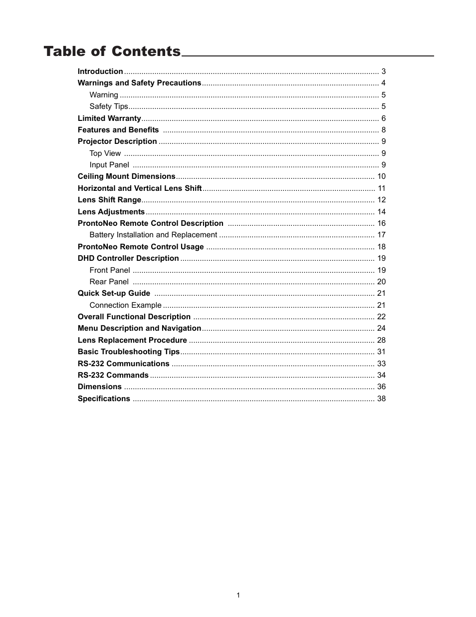 Runco VX-5000ci User Manual | Page 3 / 43