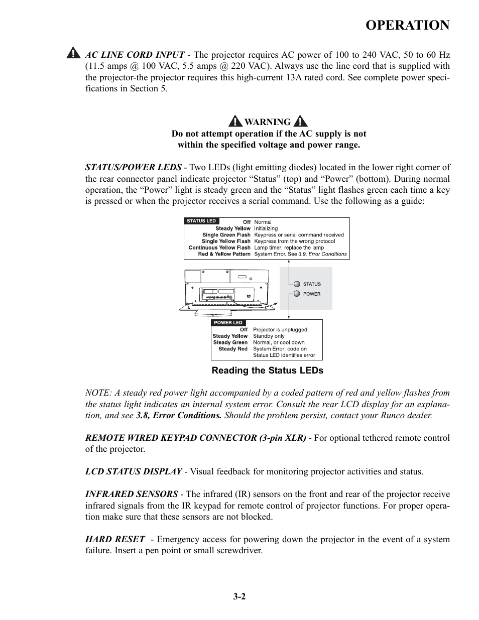 Operation | Runco VX-6c User Manual | Page 28 / 110