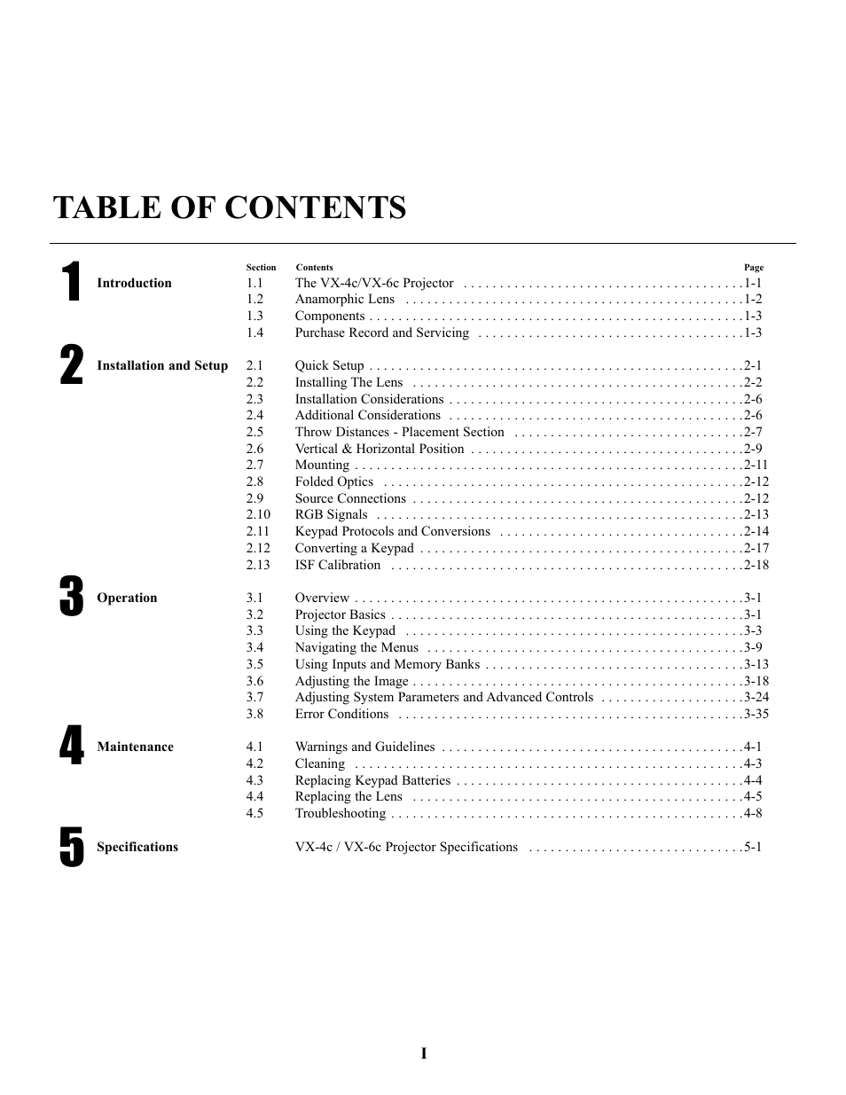 Runco VX-6c User Manual | Page 3 / 110