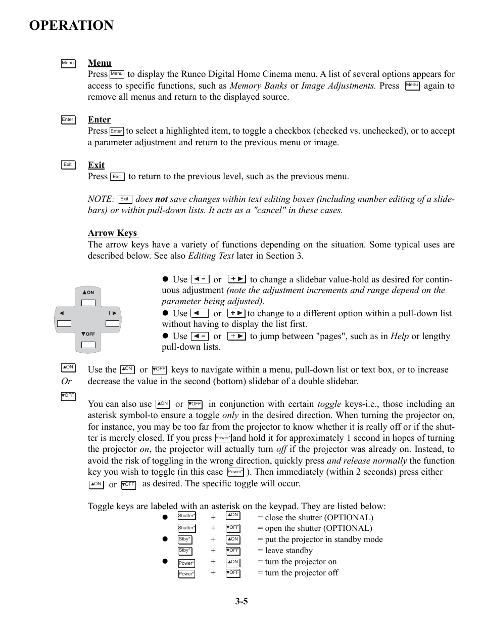 Operation, Or or | Runco VX-6c User Manual | Page 31 / 110