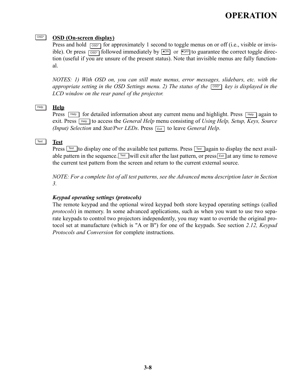 Operation | Runco VX-6c User Manual | Page 34 / 110