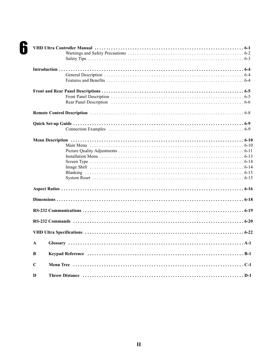 Runco VX-6c User Manual | Page 4 / 110