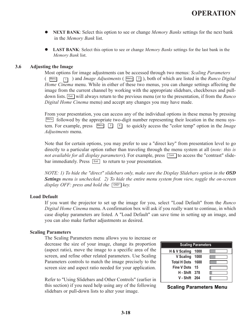 Operation | Runco VX-6c User Manual | Page 44 / 110