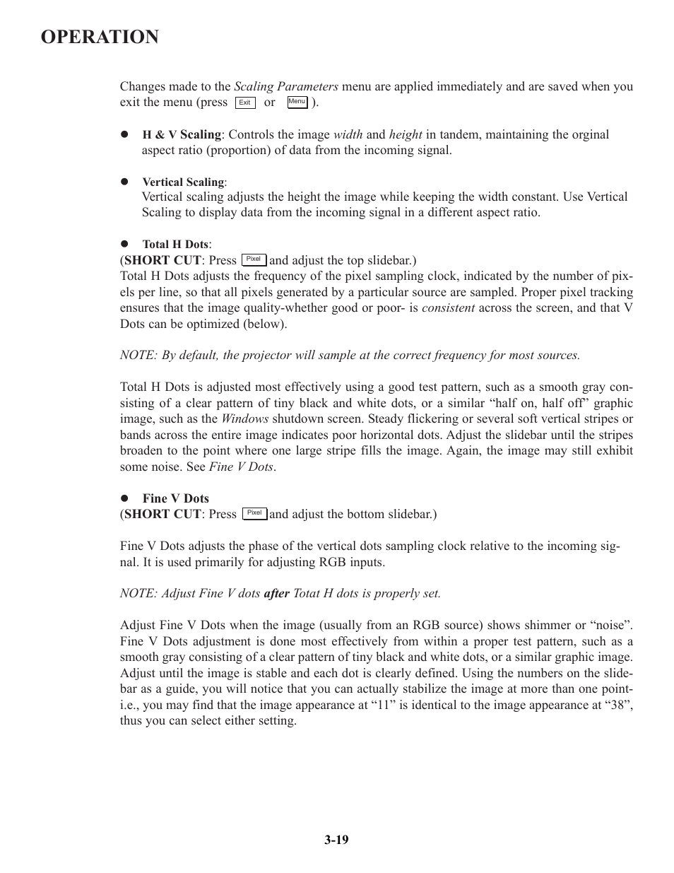 Operation | Runco VX-6c User Manual | Page 45 / 110