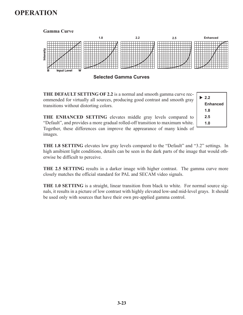 Operation | Runco VX-6c User Manual | Page 49 / 110