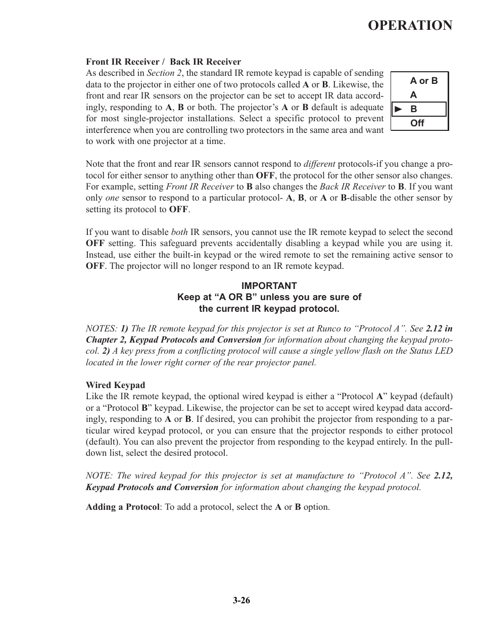 Operation | Runco VX-6c User Manual | Page 52 / 110