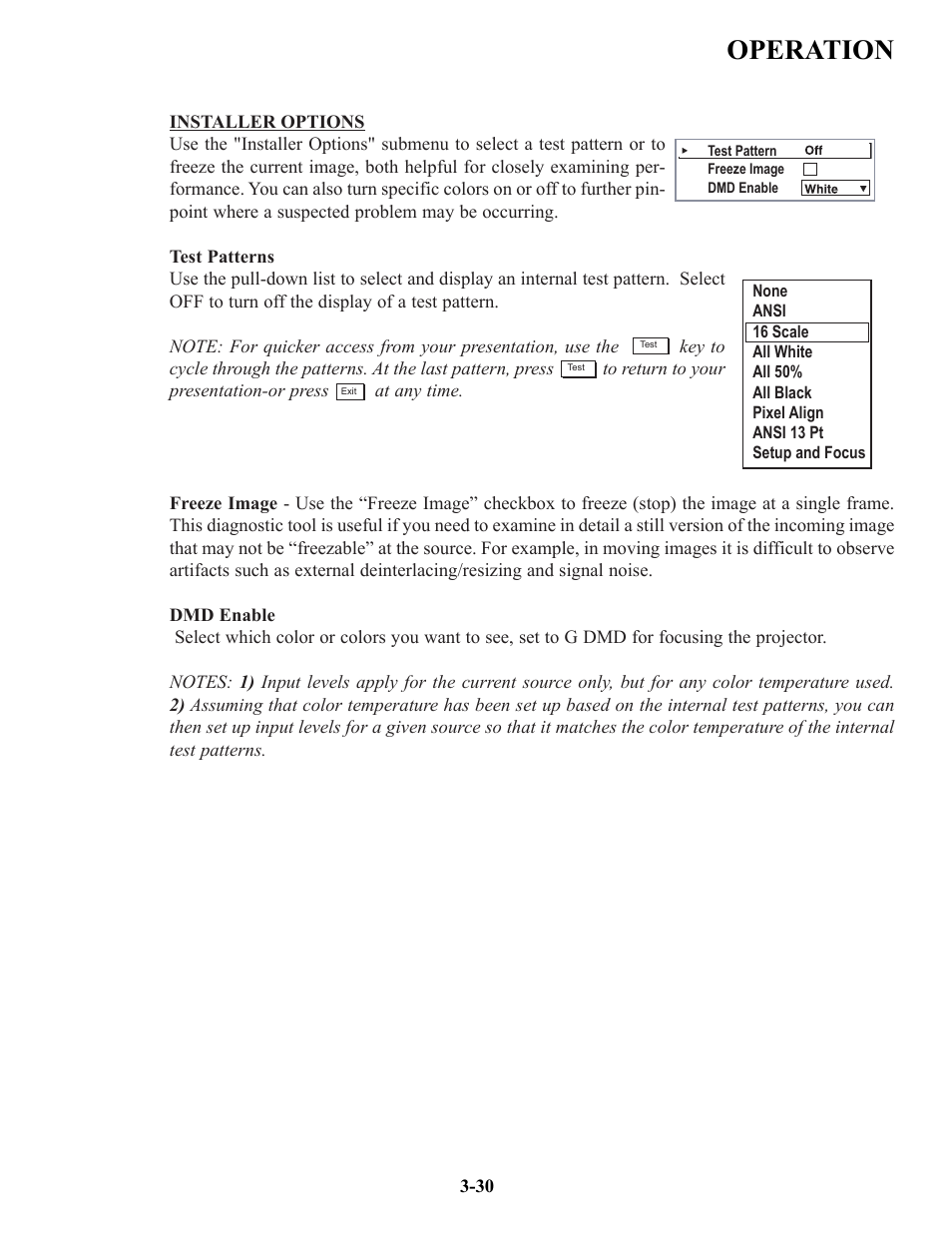 Operation | Runco VX-6c User Manual | Page 56 / 110