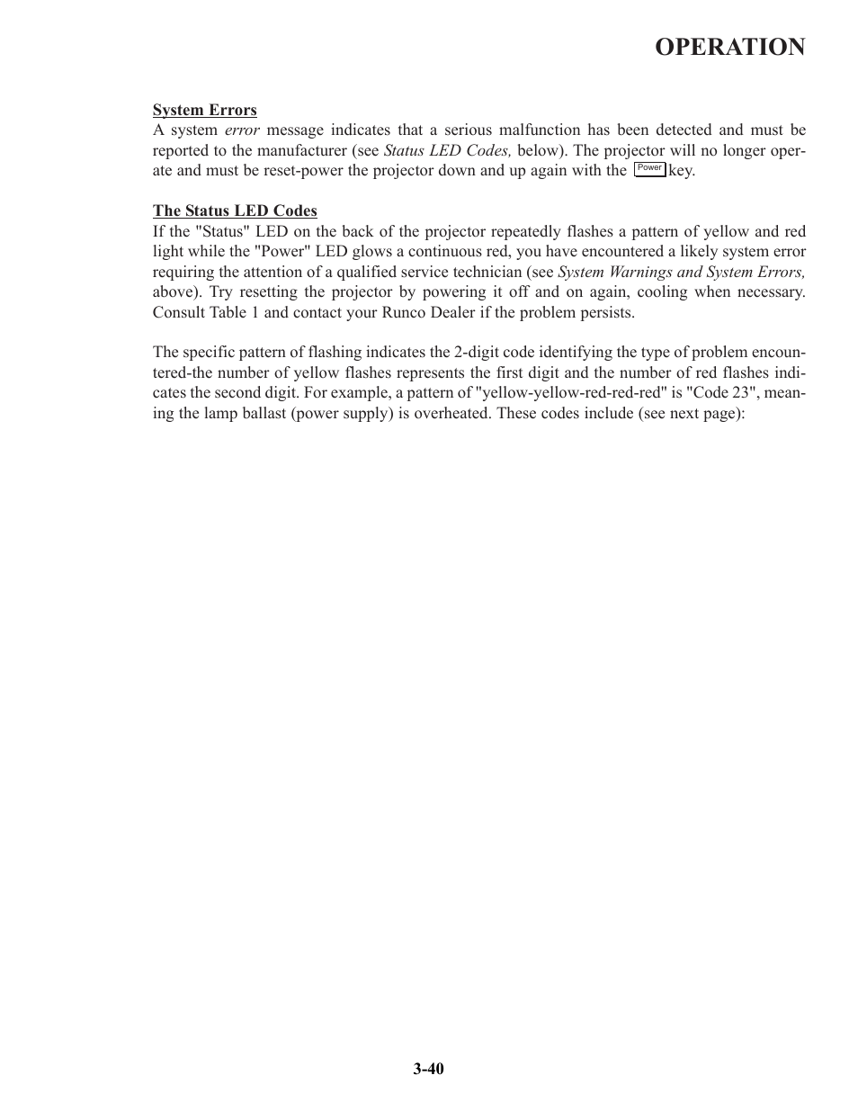 Operation | Runco VX-6c User Manual | Page 66 / 110