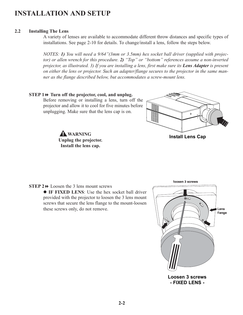 Installation and setup | Runco VX-6c User Manual | Page 9 / 110