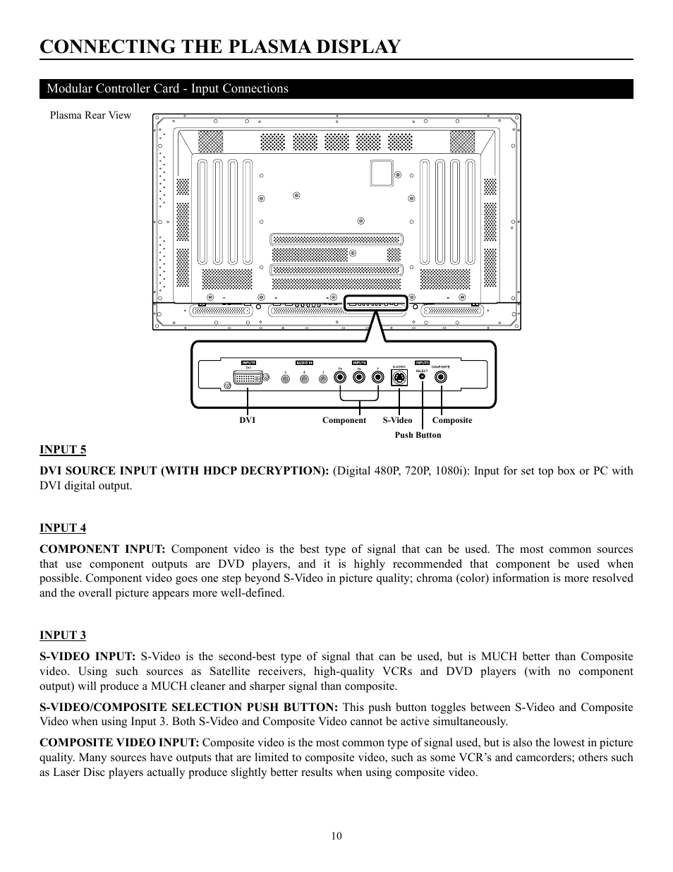Connecting the plasma display | Runco CW-50MC User Manual | Page 11 / 36