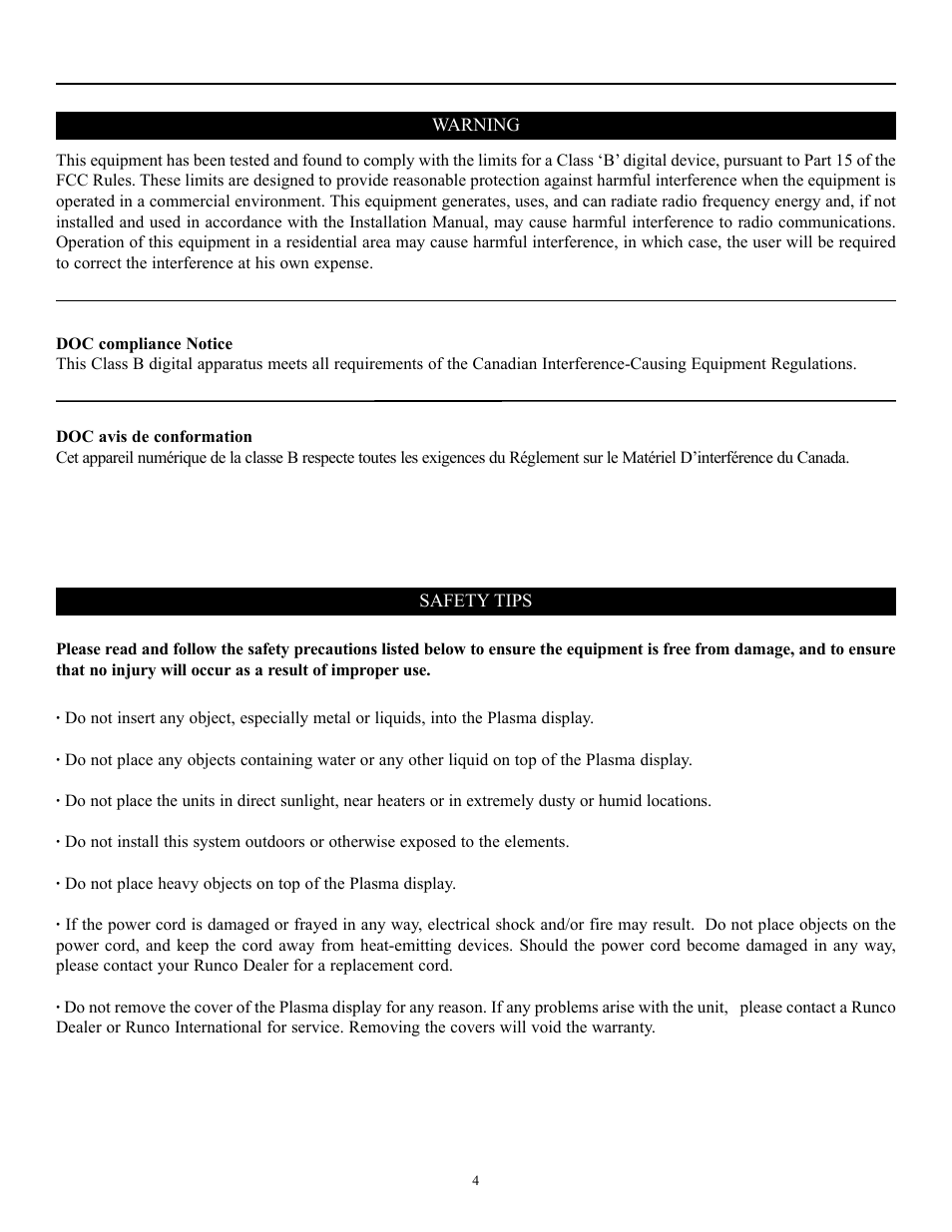 Runco CW-50MC User Manual | Page 5 / 36
