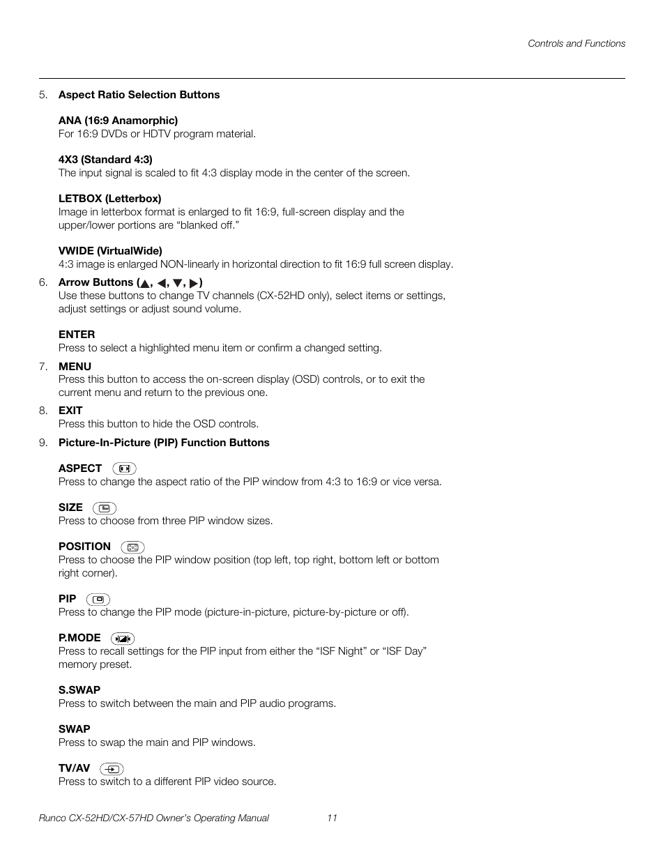 Pre l iminar y | Runco CX-52HD User Manual | Page 23 / 76