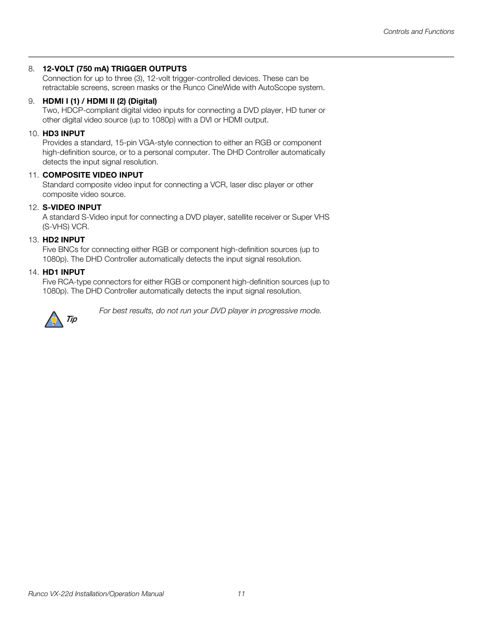 Pre l iminar y | Runco VIDEO XTREME VX-22D User Manual | Page 25 / 90