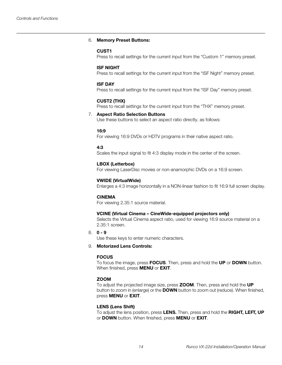 Pre l iminar y | Runco VIDEO XTREME VX-22D User Manual | Page 28 / 90