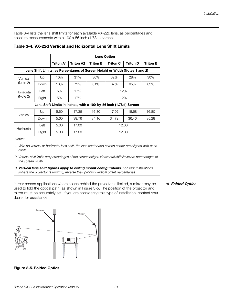 Folded optics, Figure 3-5 . folded optics, 5. folded optics | Pre l iminar y | Runco VIDEO XTREME VX-22D User Manual | Page 35 / 90