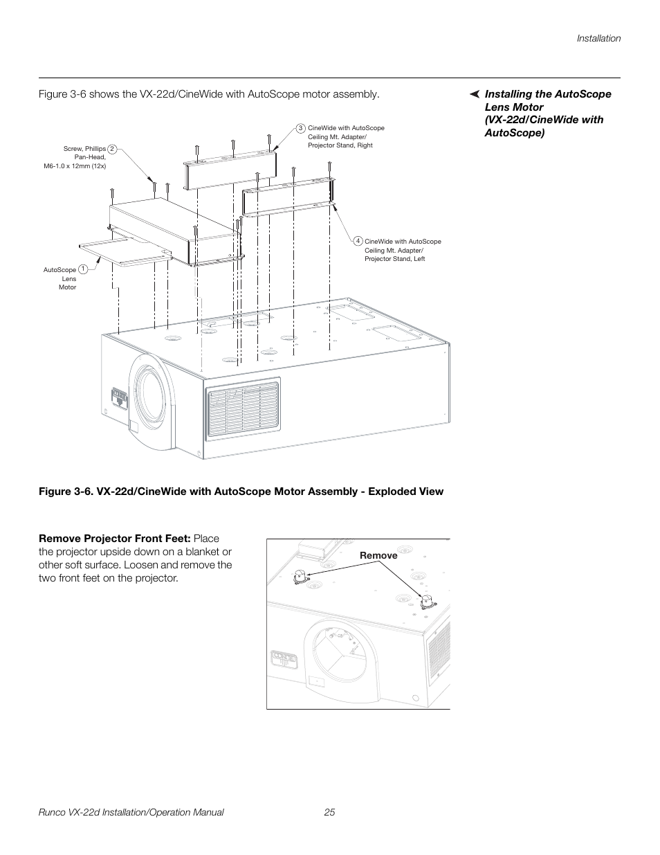 Remove projector front feet, Pre l iminar y | Runco VIDEO XTREME VX-22D User Manual | Page 39 / 90