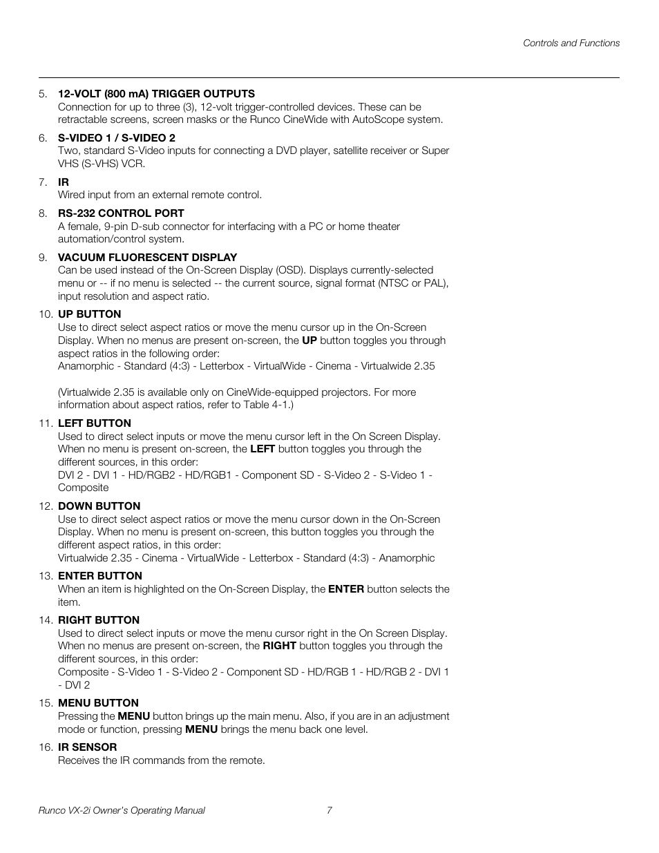 Runco VX-2i User Manual | Page 17 / 60